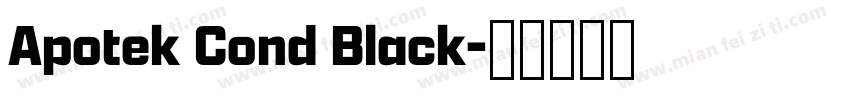 Apotek Cond Black字体转换